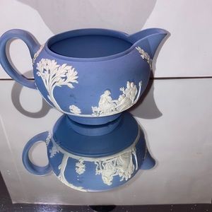 Vintage Wedgwood Jasperware Blue Creamer